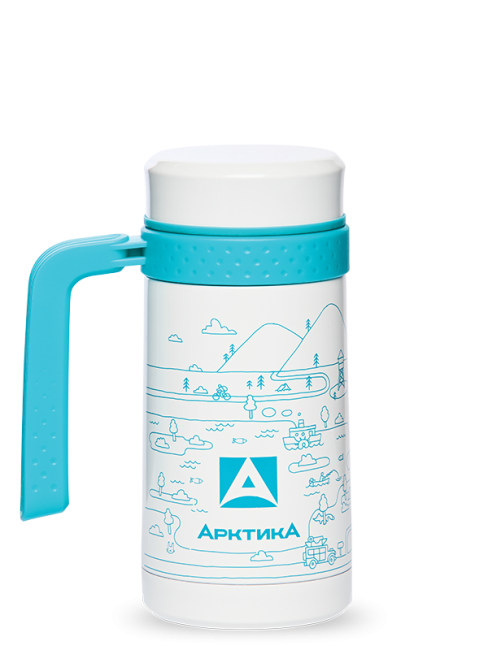 Термос-кружка Арктика, с ручкой