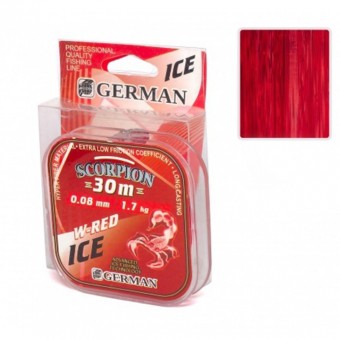 Леска зимняя German W-Red 30 м Леска зимняя German W-Red 30 м