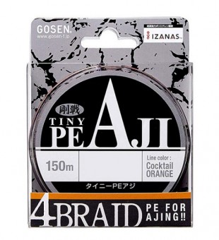 Шнур Gosen Tiny Pe Aji, 150 m Orange