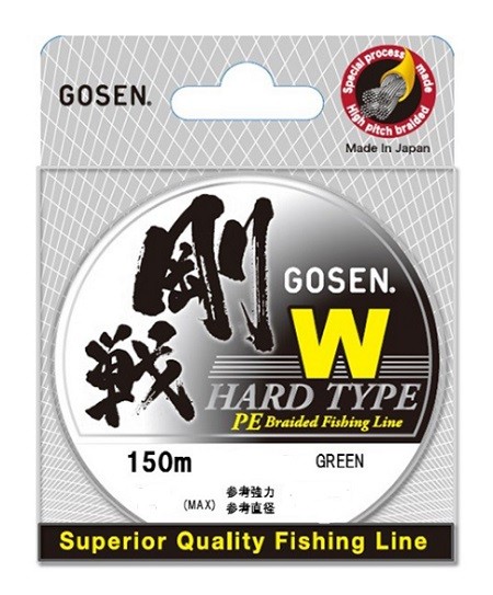 Шнур Gosen W 4 braid Hard Type 150м Moss Green Шнур Gosen W 4 braid Hard Type 150м Moss Green