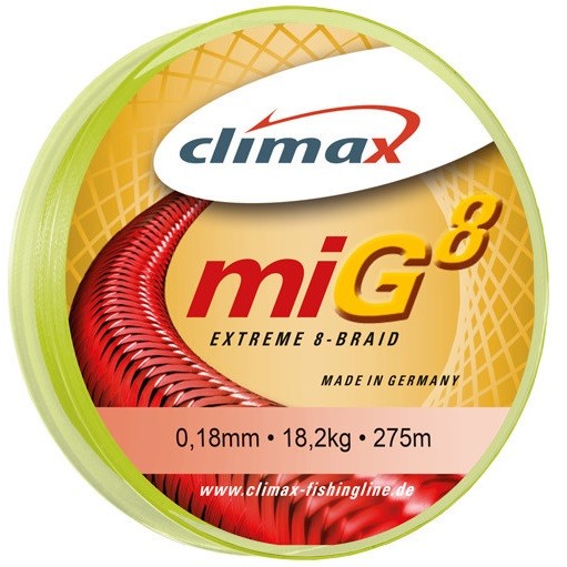 Шнур Climax Mig8 Braid 135m (Fluo-Yellow) new2017