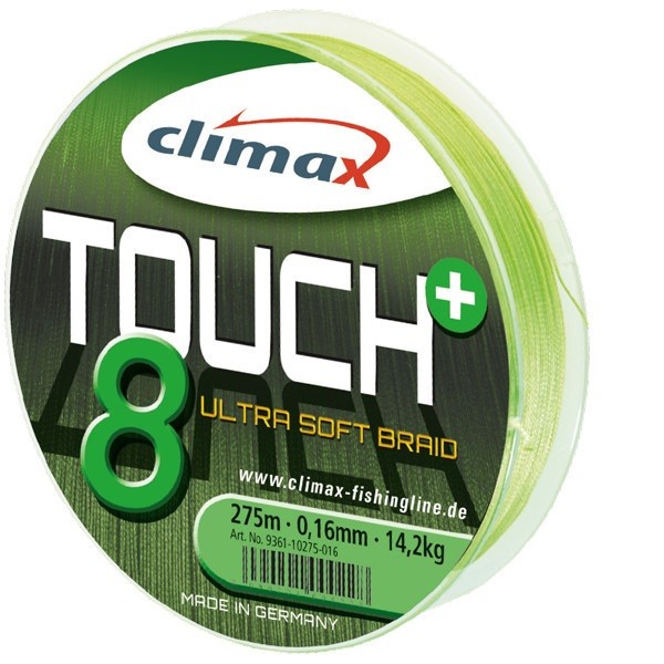 Шнур Climax Touch 8 Plus Braid 135m (Chartreuse) new2017