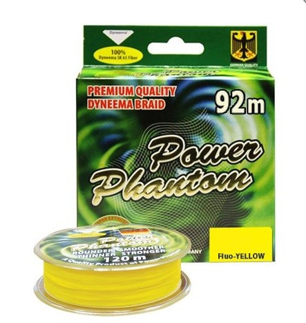 Шнур Power Phantom 4x, 92м (желтый)
