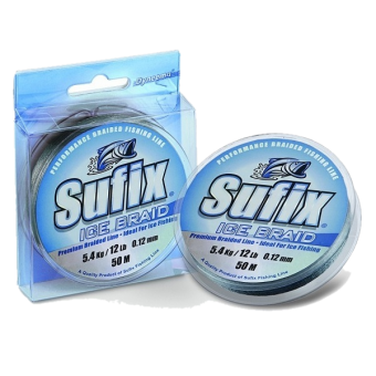 Леска плетеная зимняя Sufix Ice Braid серая 50м Леска плетеная зимняя Sufix Ice Braid серая 50м