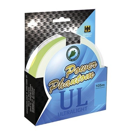 Шнур Power Phantom 6x, UltraLight, 105м, (желтый)