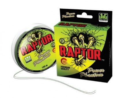 Шнур Power Phantom Raptor PE, 135м  (флуоресцентный зеленый)