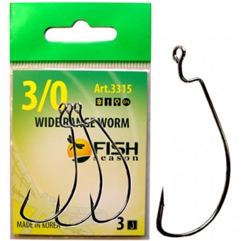 Крючок офсетный Fish Season Wide Range с большим ухом Крючок офсетный Fish Season Wide Range с большим ухом