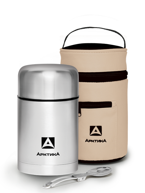 Термос Арктика с супер-широким горлом, для супа и еды, в чехле