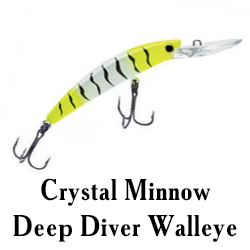 Воблер Yo-Zuri Crystal Minnow Deep Diver Walleye